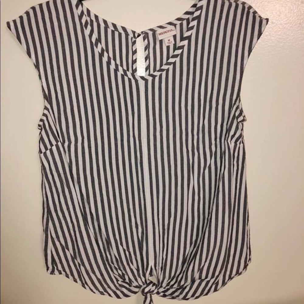 Merona Striped Knot Hem Top